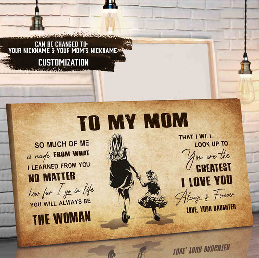 (M5) TO MY MOM- DAUGHTER - DRAGON BALL -FAMILY -DAD SON- GOKU - CANVAS POSTER