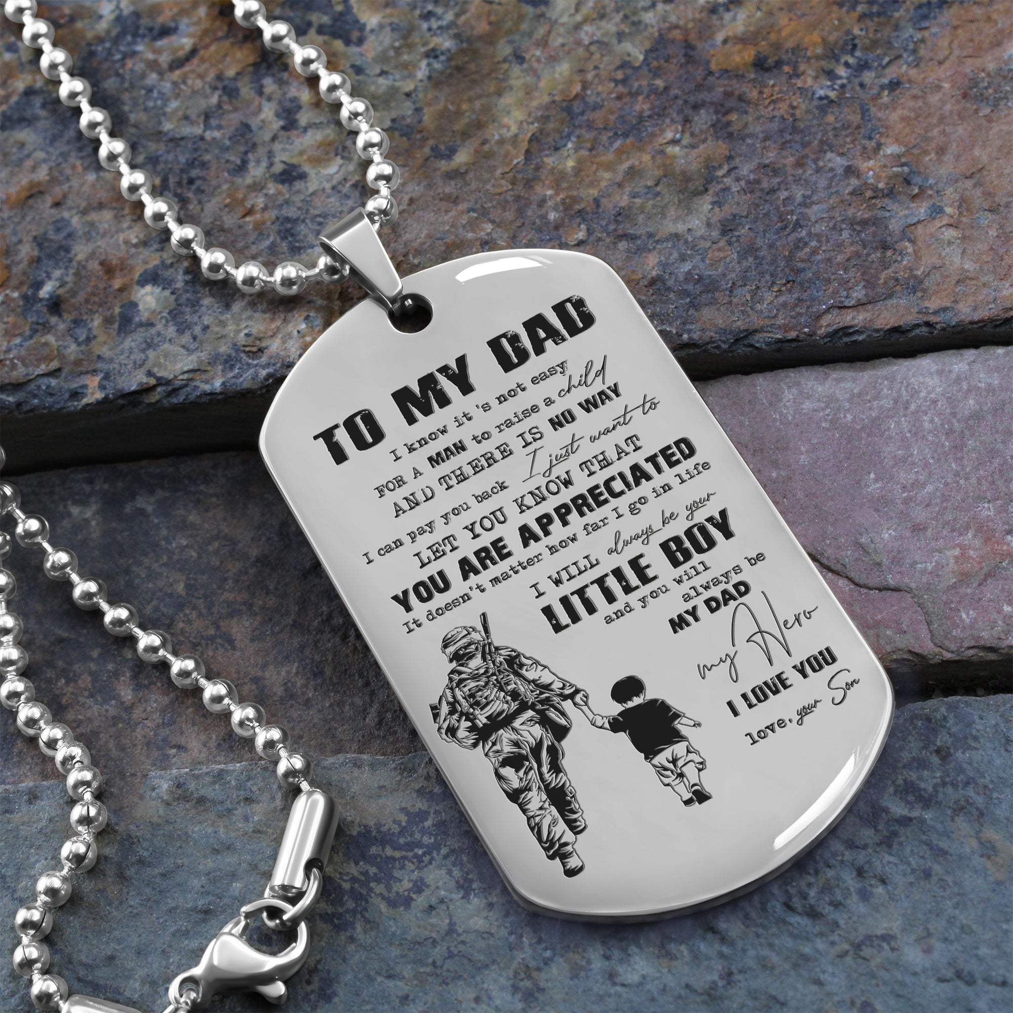 G2 - To My Dad - Son- Dog Tag - Viking - Father's day