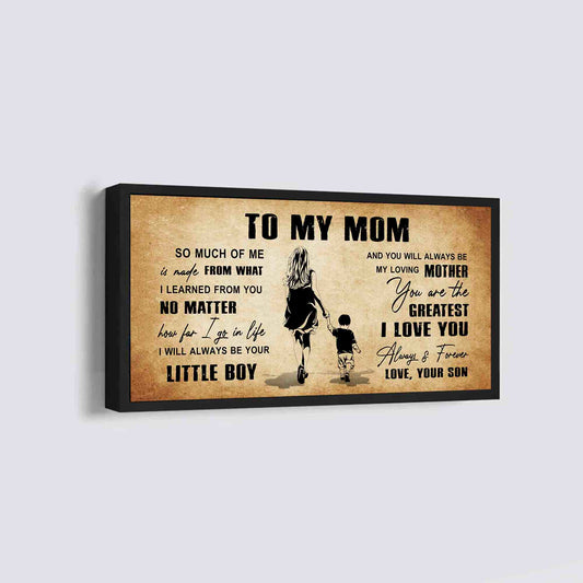 (M4) TO MY MOM- SON - DRAGON BALL -FAMILY -DAD SON- GOKU - CANVAS POSTER