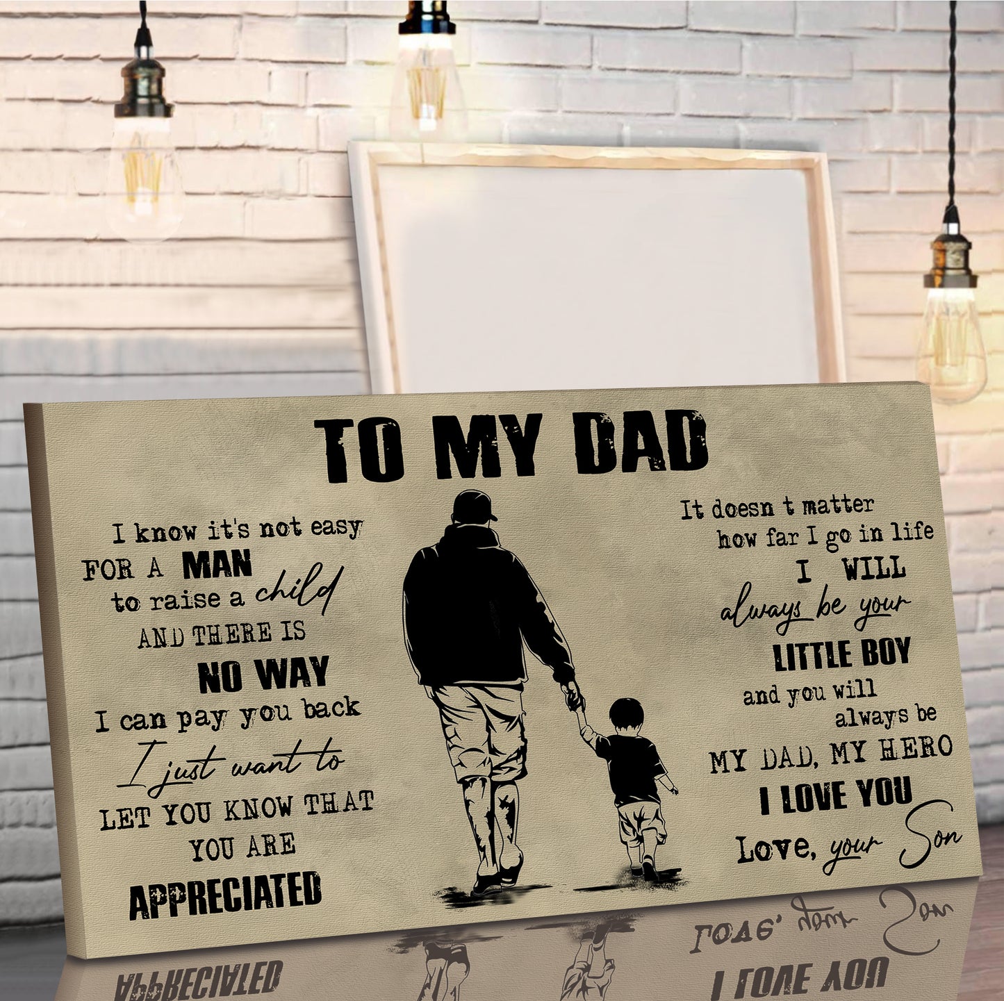 (CV29) TO MY DAD- SON - DRAGON BALL- SOLDIER-FAMILY -DAD SON- GOKU - VIKING - CANVAS POSTER