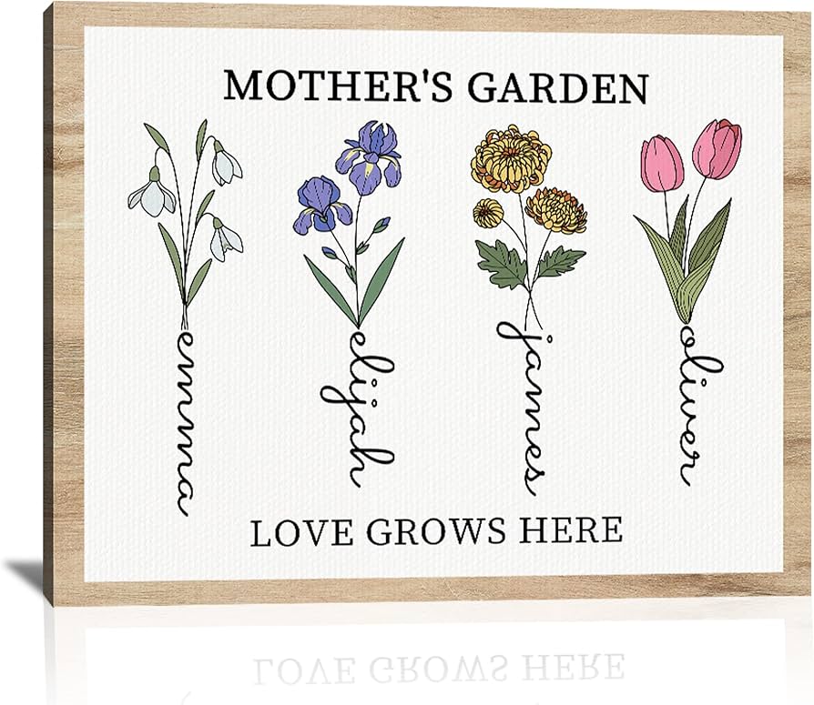 (M32) MOTHER'S GARDEN- MOM - CANVAS POSTER