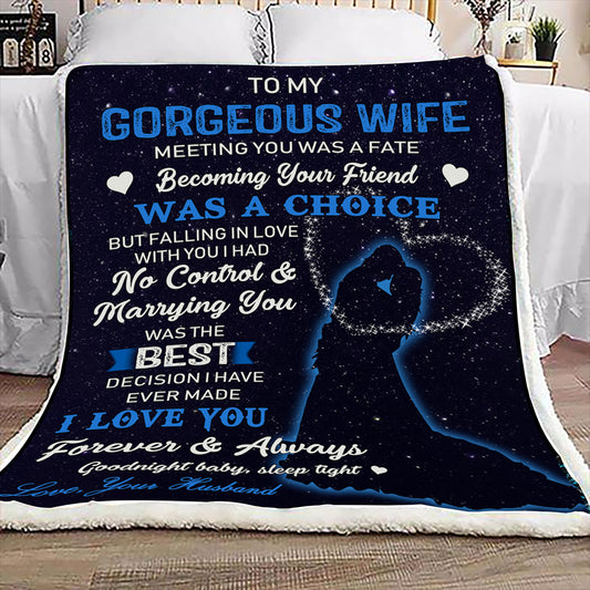 (BL2) TO MY GORGEOUS WIFE-MEETING YOU WAS FATE- BLANKET