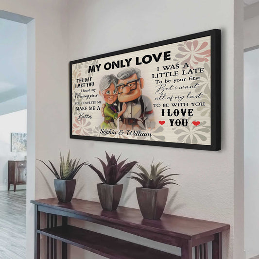 (T1) Carl & Ellie-UP (2009 film) - TO MY WIFE-THE DAY I MET YOU- I FOUND MISSING PEACE- CANVAS - POSTER