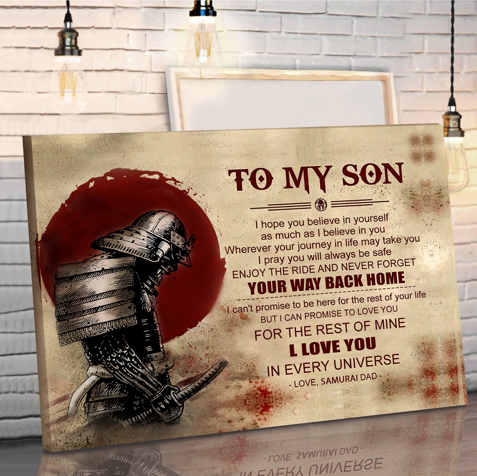(CV26) - English - To My Son Poster - Canvas - Your Way Back Home