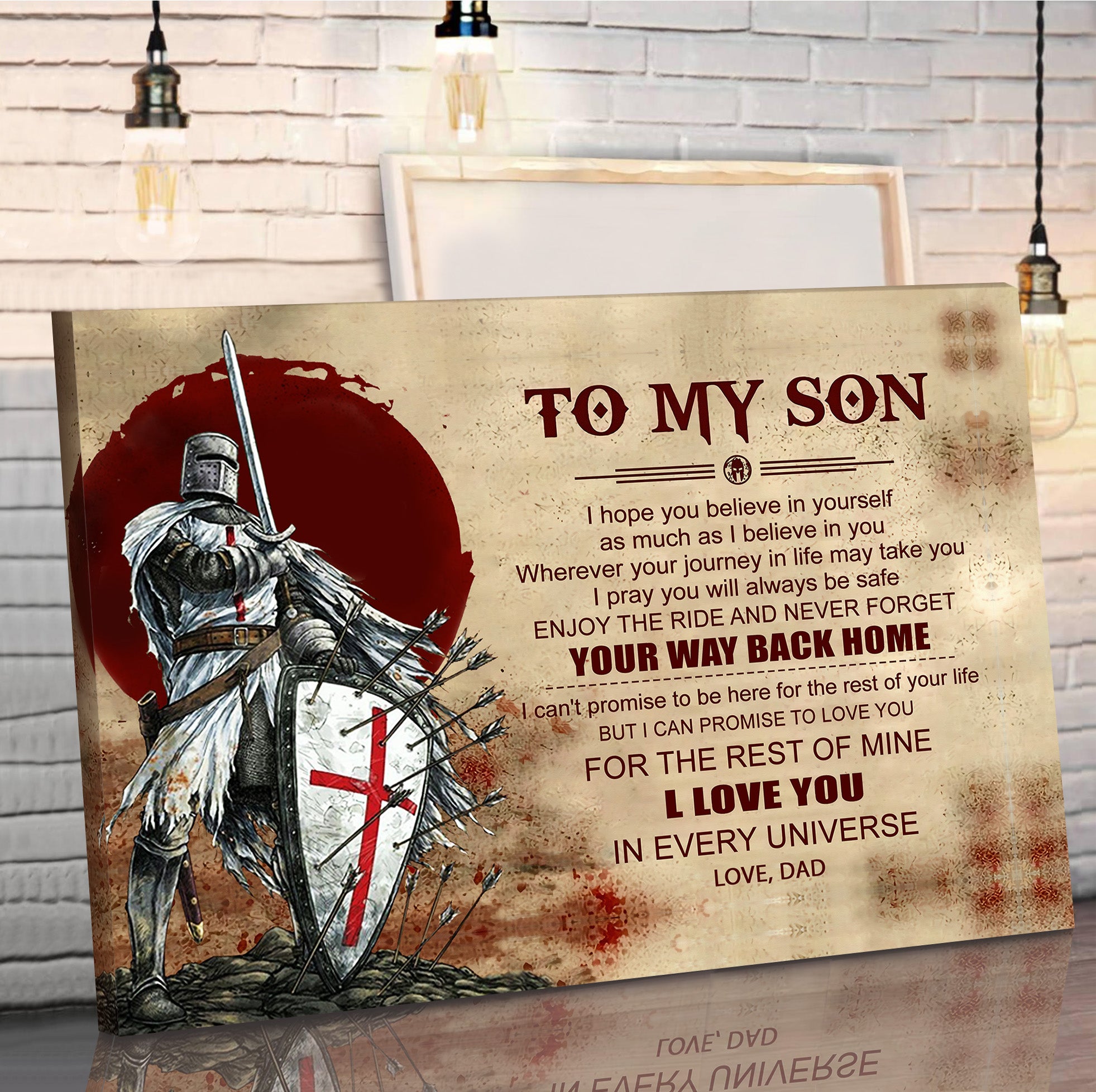 (CV26) - English - To My Son Poster - Canvas - Your Way Back Home