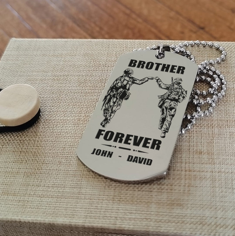 BR4-Call on me Brother - Brother Forever - Dragon ball Goku Vegeta - Soldier -Engraved Dog Tag Two Side