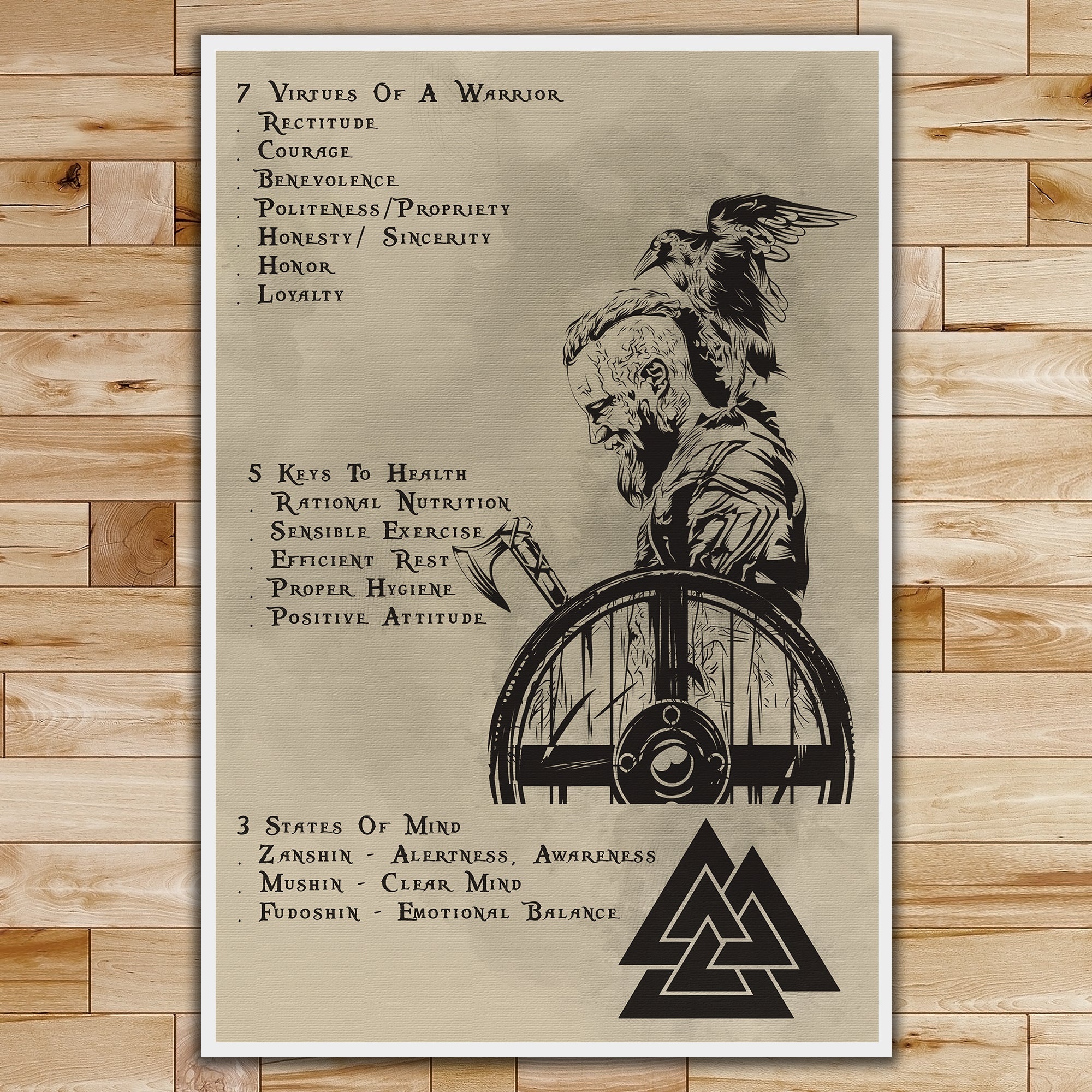 VK017 - 7 5 3 CODE - English - Ragnar - Viking Poster