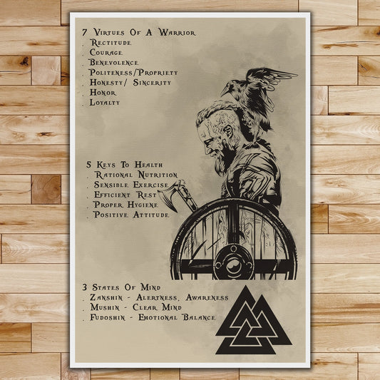 VK017 - 7 5 3 CODE - English - Ragnar - Viking Poster
