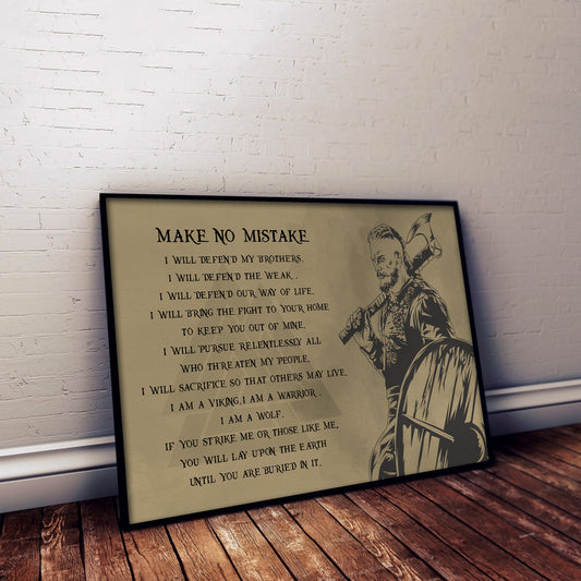 VK020 - Make No Mistake - English - Ragnar - Viking Poster