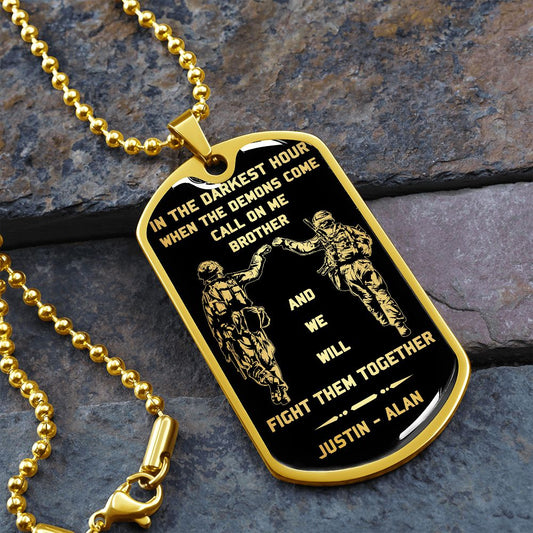 Soldier dog tag / Black / WITH LUXURY BOX