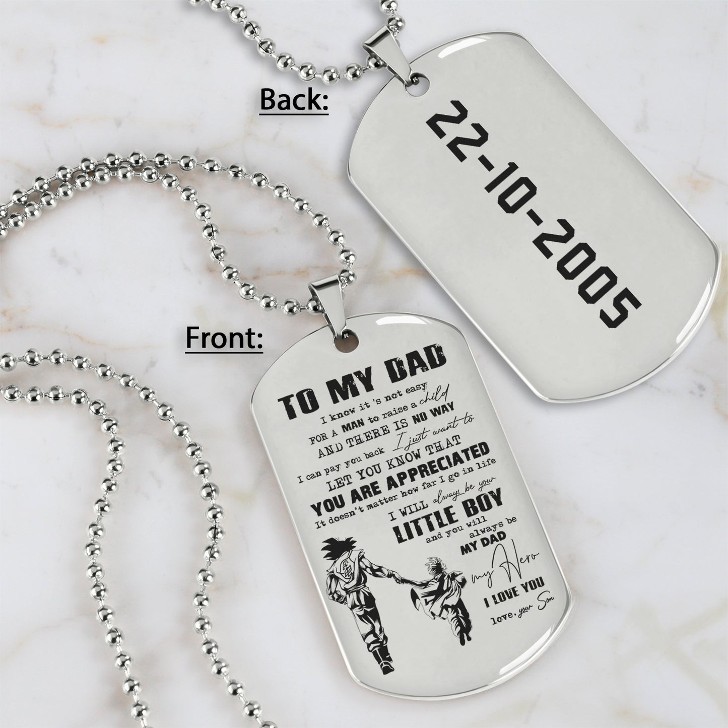 G2 - To My Dad - Son- Dog Tag  - Viking - Father's day