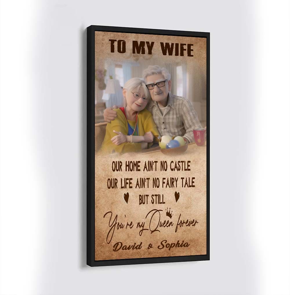 (X23) TO MY WIFE-YOU ARE MY QUEEN FOREVER-Carl & Ellie-UP - CANVAS POSTER