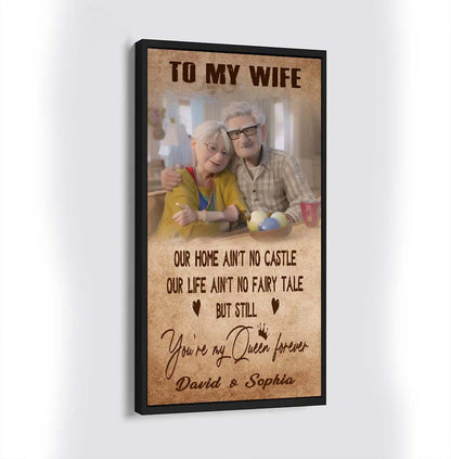 (X23) TO MY WIFE-YOU ARE MY QUEEN FOREVER-Carl & Ellie-UP - CANVAS POSTER