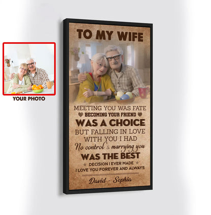 (X9)Carl & Ellie-UP - TO MY WIFE-MEETING YOU WAS FATE - CANVAS POSTER