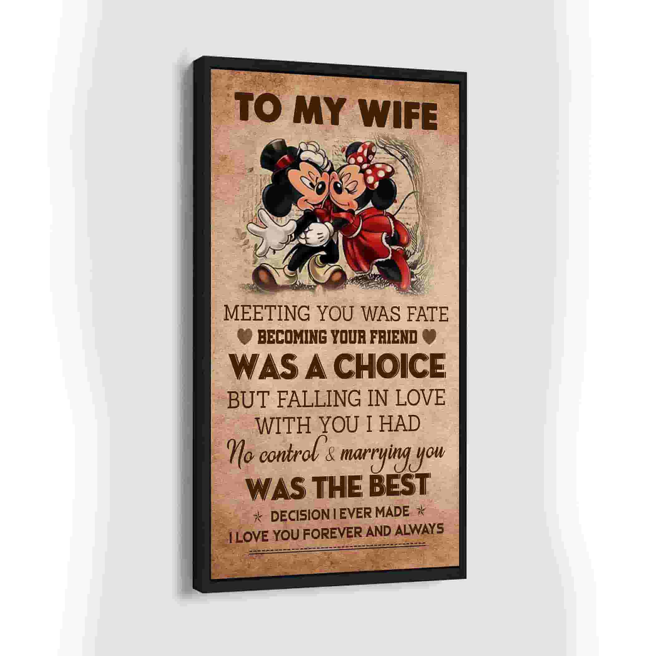 (X9A) TO MY WIFE-MEETING YOU WAS FATE-Carl & Ellie-UP - Family- CANVAS POSTER