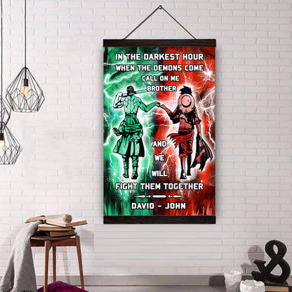 (B1) CALL ON ME BROTHER- DRAGON BALL - GOKU VEGETA- SOLDIER - NARUTO - CANVAS POSTER ALL STYLE