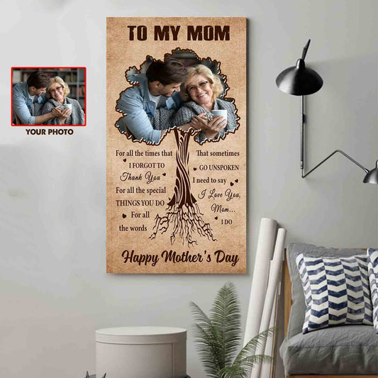 (M2) TO MY MOM- SON -FAMILY  - CANVAS POSTER