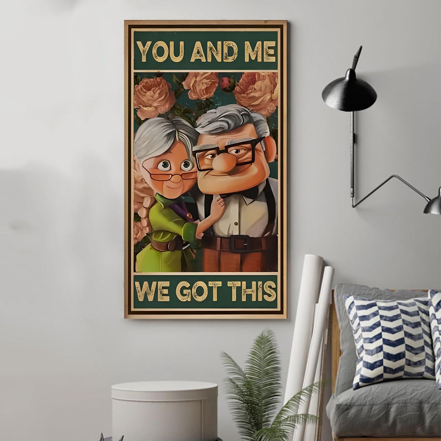 (U1) HUSBAND AND WIFE- YOU HAD ME WE GOT THIS-Carl & Ellie-UP - CANVAS POSTER