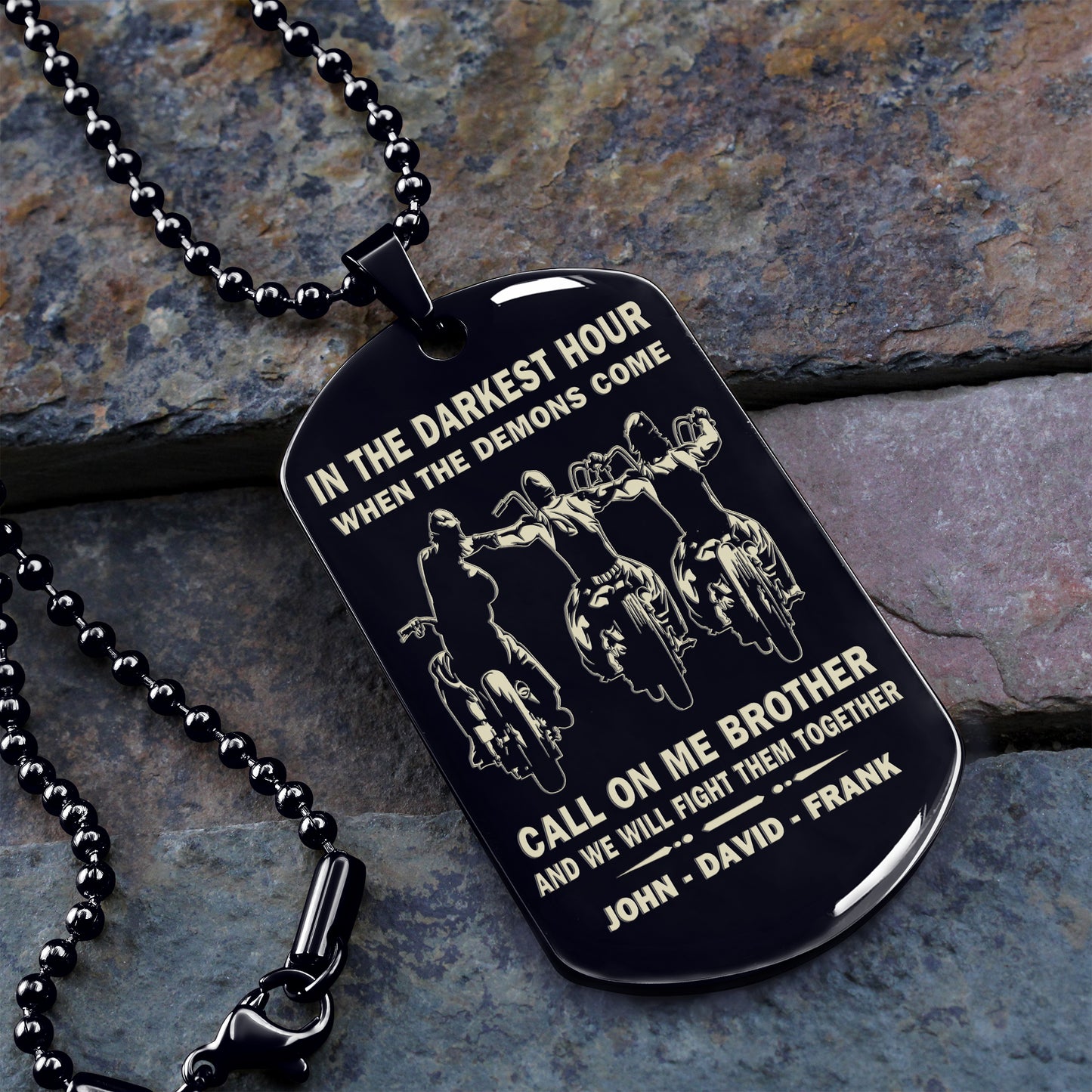 BR1A - Call on me Brother - Dragon ball - Goku Vegeta- Soldier - Naruto - Engraved Dog Necklace All Style