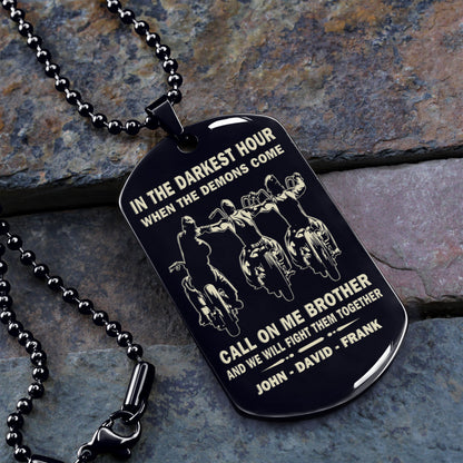 BR1A - Call on me Brother - Dragon ball - Goku Vegeta- Soldier - Naruto - Engraved Dog Necklace All Style