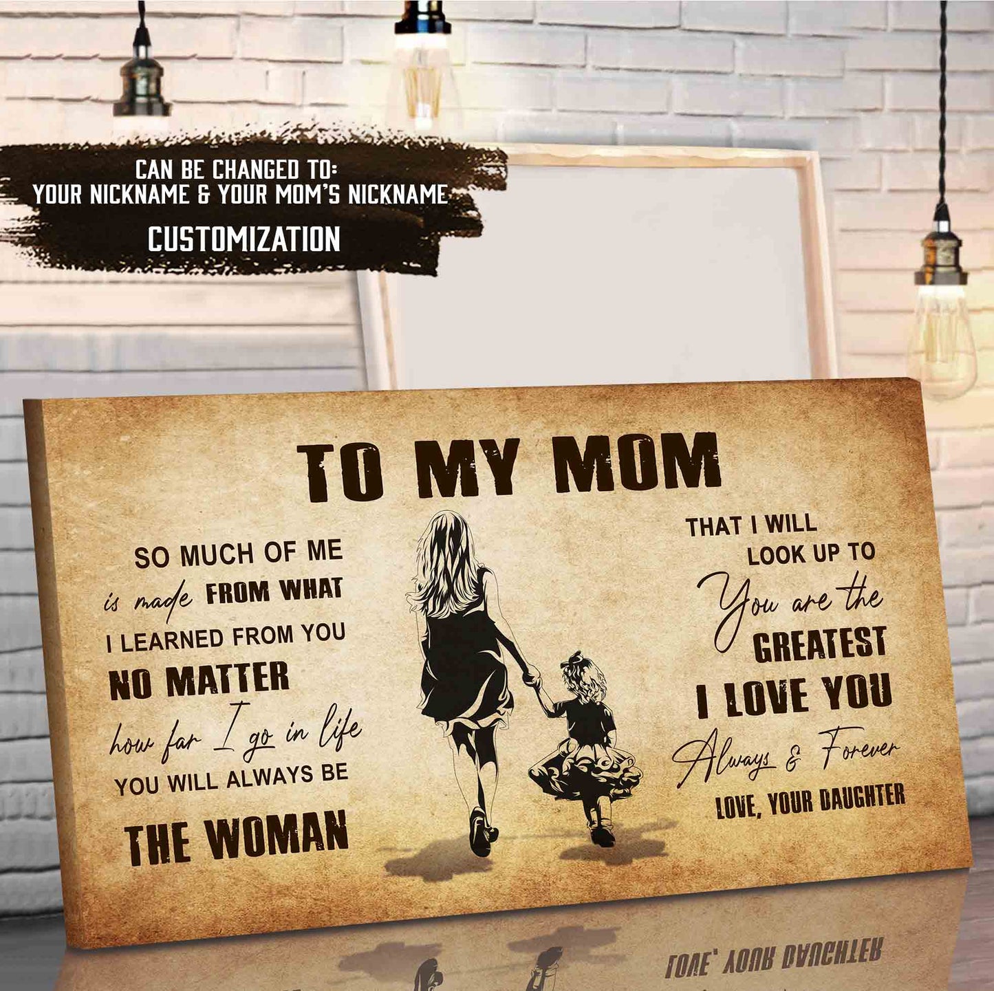 (M5) TO MY MOM- DAUGHTER - DRAGON BALL -FAMILY -DAD SON- GOKU - CANVAS POSTER