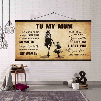 (M5) TO MY MOM- DAUGHTER - DRAGON BALL -FAMILY -DAD SON- GOKU - CANVAS POSTER