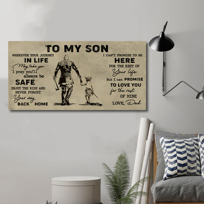 (CV31) TO MY SON- YOUR WAY BACK HOME - DRAGON BALL - GOKU - VIKING - CANVAS POSTER
