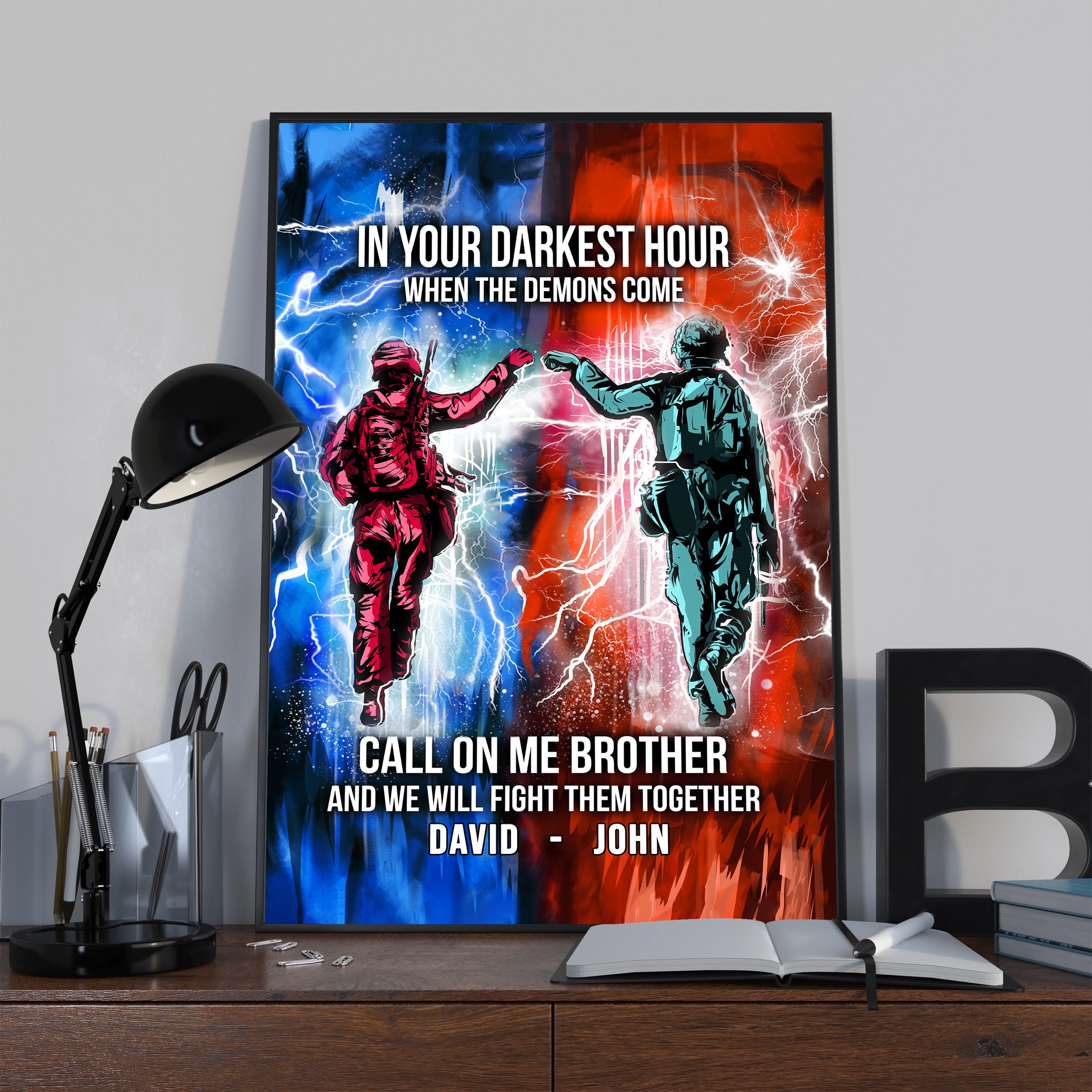 LIGHTING FRAME CANVAS CALL ON ME BROTHER- DRAGON BALL - GOKU VEGETA- SOLDIER - NARUTO - CANVAS POSTER ALL STYLE