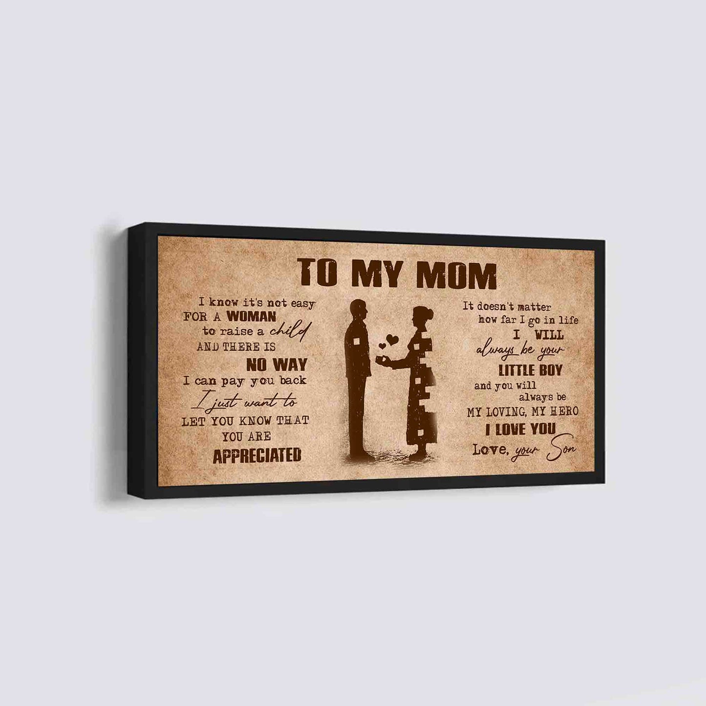 (M1) TO MY MOM- SON - DRAGON BALL -FAMILY -DAD SON- GOKU - CANVAS POSTER