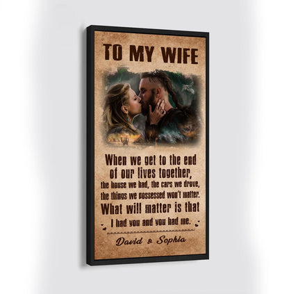 (Q1) Carl & Ellie-UP (2009 film) - TO MY WIFE-I HAD YOU AND YOU HAD ME- CANVAS - POSTER