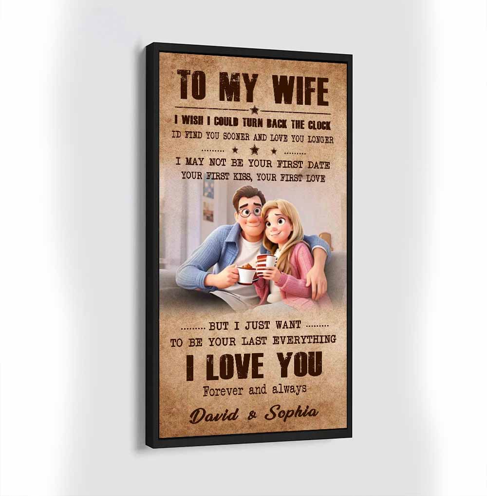 (X20) TO MY WIFE-I WISH COULD TURN ON THE CLOCK-Carl & Ellie-UP - CANVAS POSTER