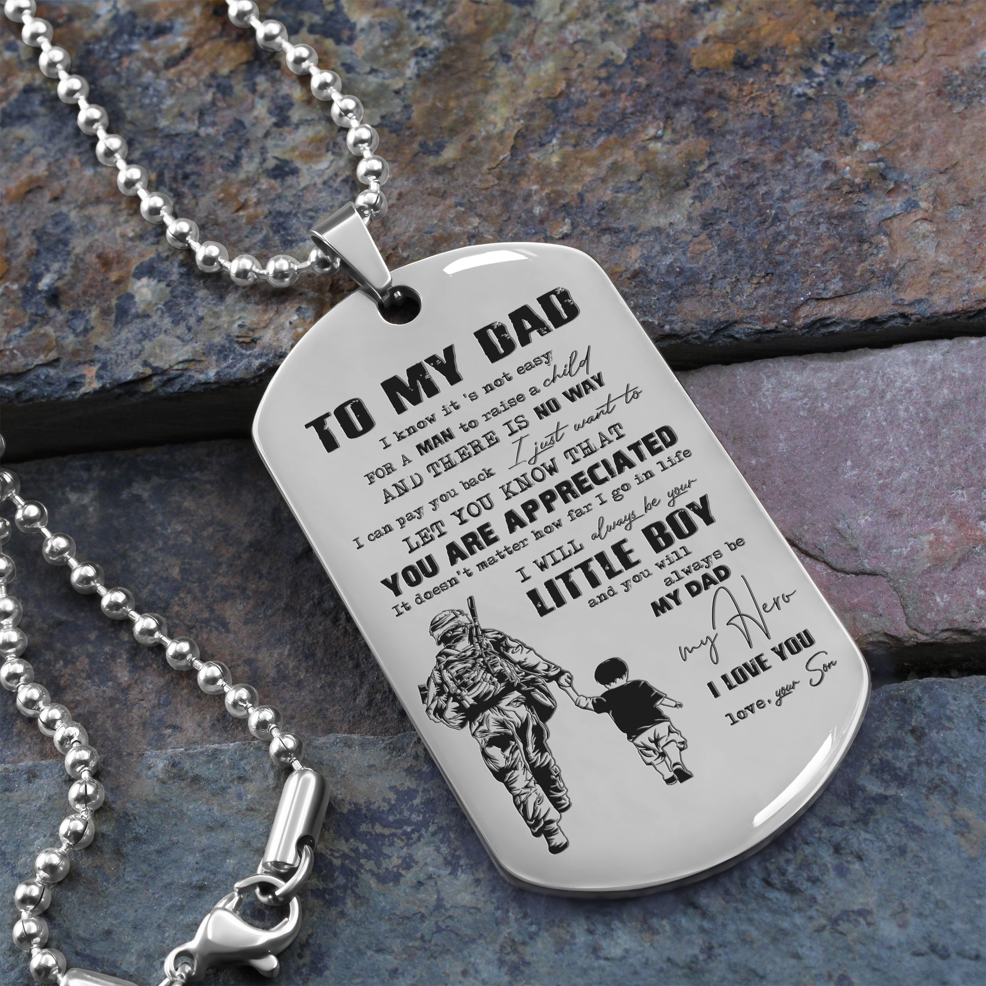 G2 - To My Dad - Son- Dog Tag  - Viking - Father's day
