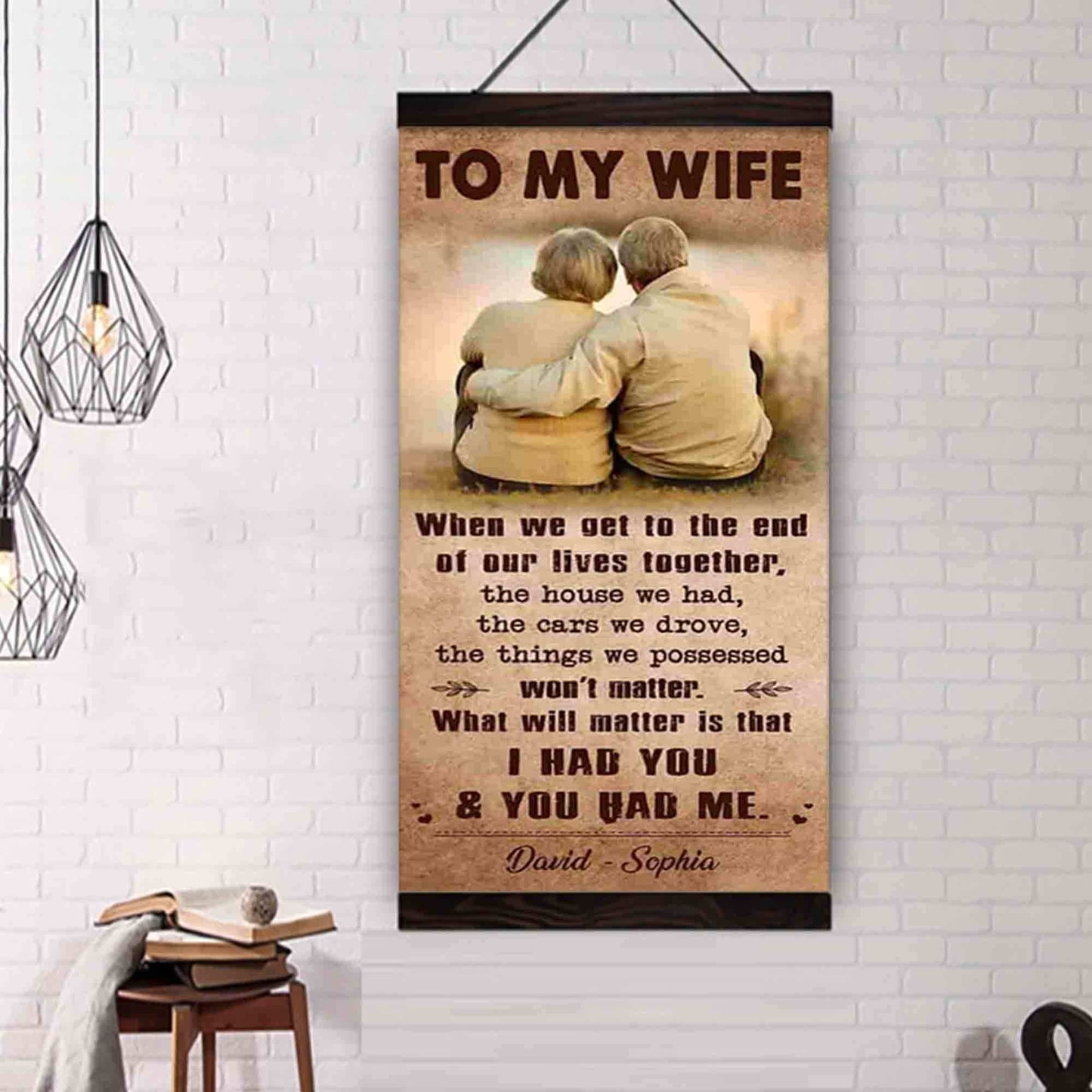 (X10) Carl & Ellie-UP TO MY WIFE-I HAD YOU AND YOU HAD ME - CANVAS - POSTER