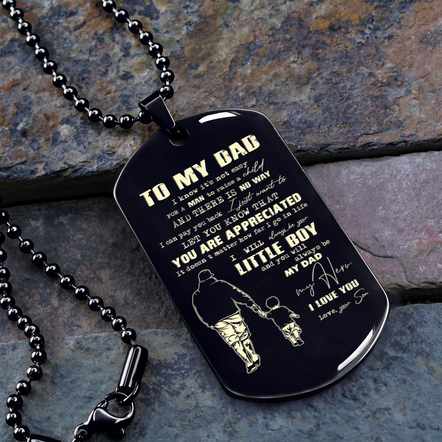 G2 - To My Dad - Son- Dog Tag  - Viking - Father's day