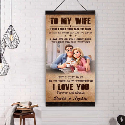 (X20) TO MY WIFE-I WISH COULD TURN ON THE CLOCK-Carl & Ellie-UP - CANVAS POSTER