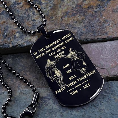 BR2 -Call on me Brother - Dragon ball - Goku - Vegeta- Soldier - Naruto - Engraved Dog Necklace All Style