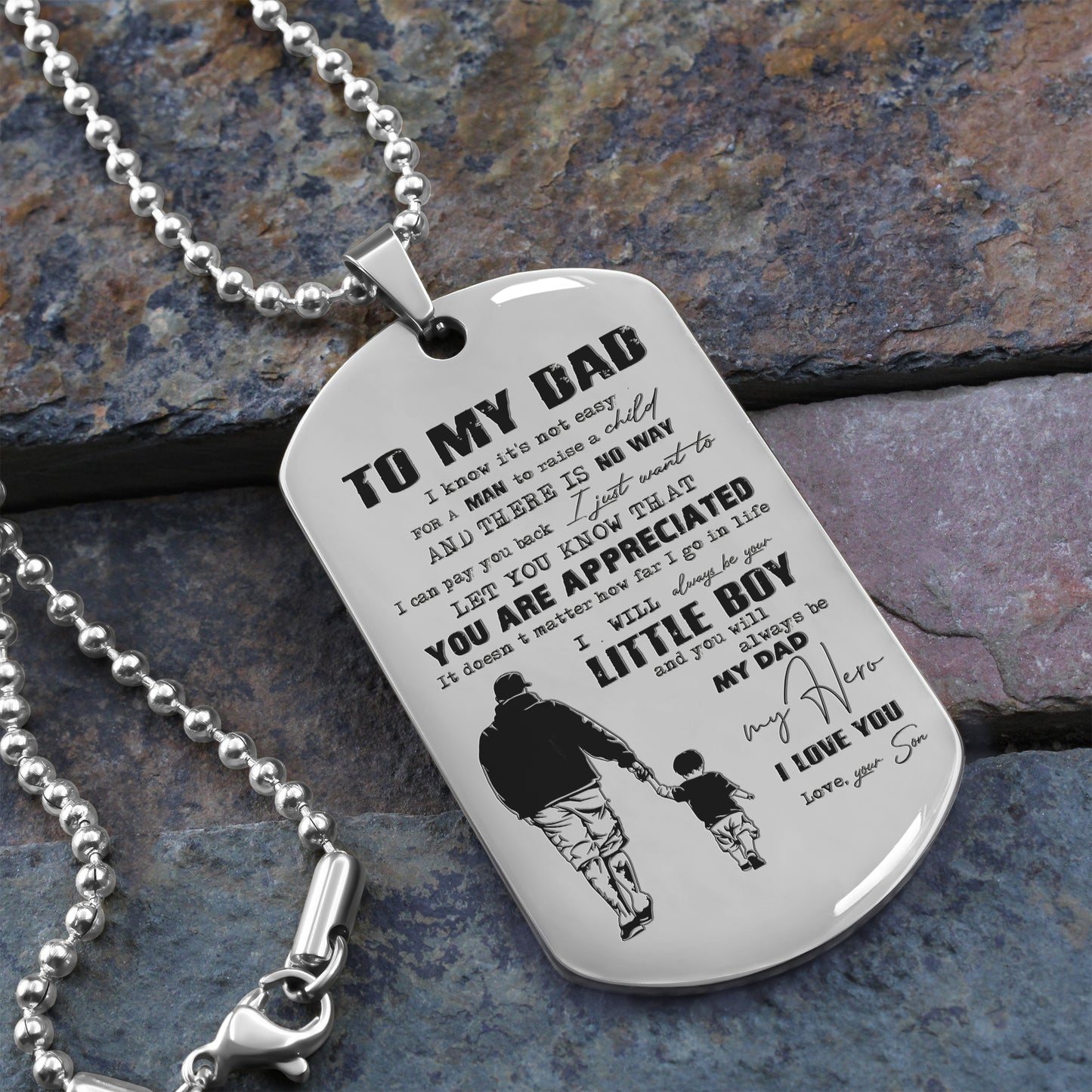 G2 - To My Dad - Son- Dog Tag  - Viking - Father's day