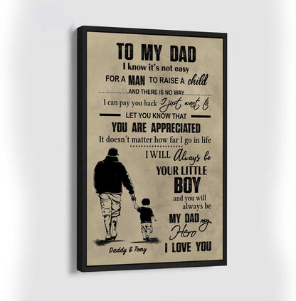 (CV29D) TO MY DAD- SON - DRAGON BALL- SOLDIER-FAMILY -DAD SON- GOKU - VIKING - VERTICAL- CANVAS POSTER