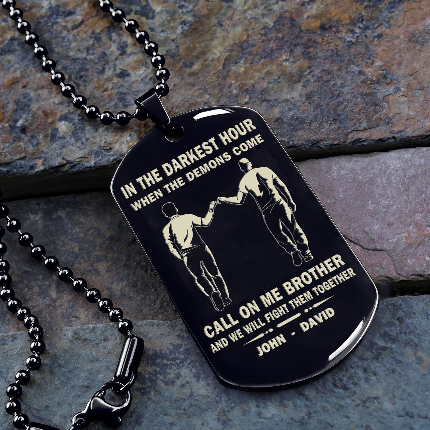 BR1A - Call on me Brother - Dragon ball - Goku Vegeta- Soldier - Naruto - Engraved Dog Necklace All Style