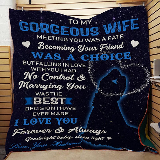 (BL2) TO MY GORGEOUS WIFE-MEETING YOU WAS FATE- BLANKET