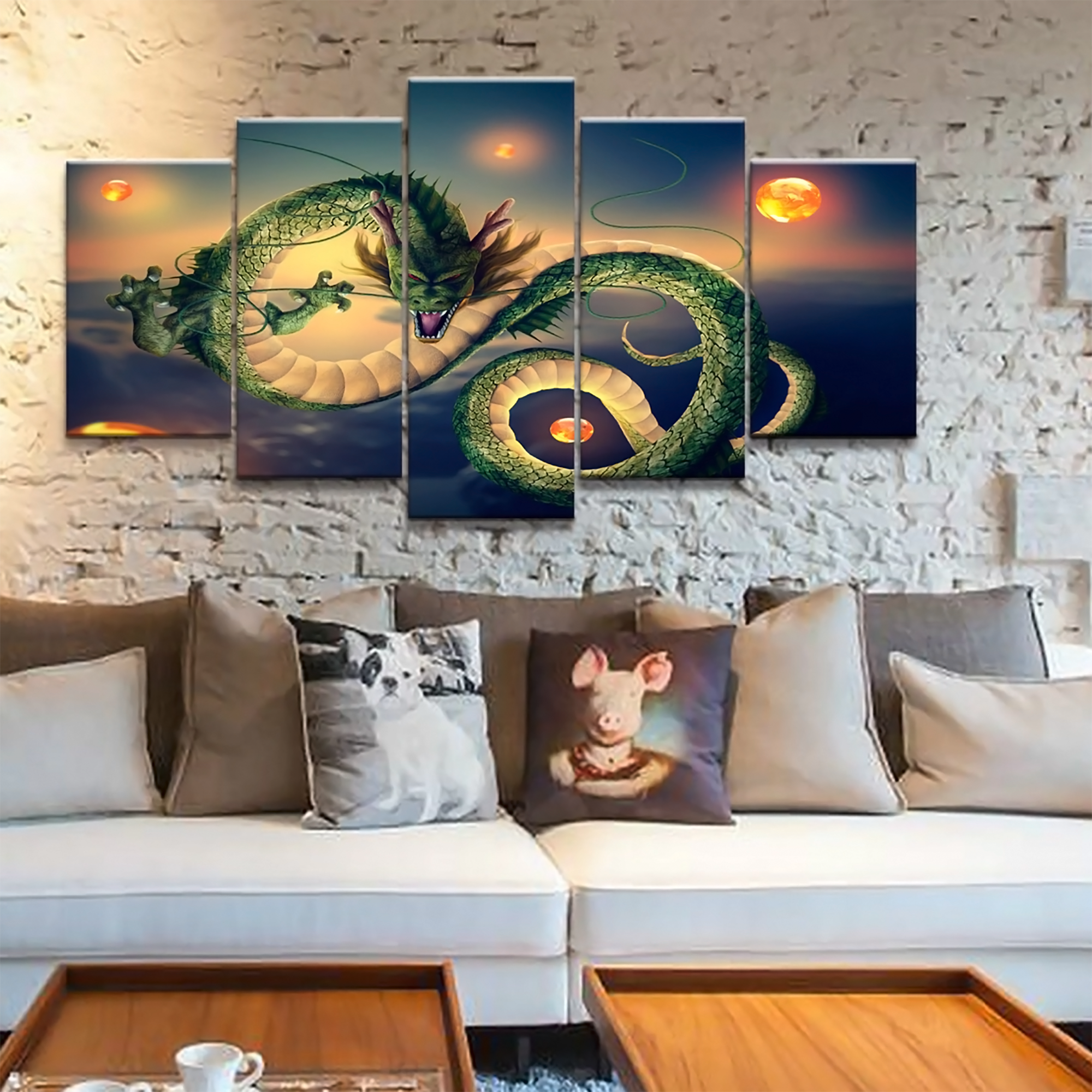 Dragon Ball - 5 Pieces Wall Art - Shenglong - Printed Wall Pictures Home Decor - Dragon Ball Poster - Dragon Ball Canvas