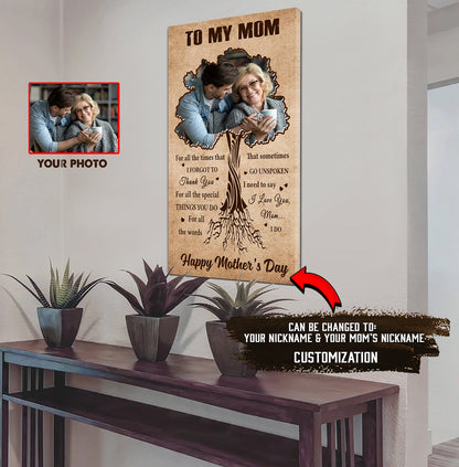 (M2) TO MY MOM- SON -FAMILY  - CANVAS POSTER