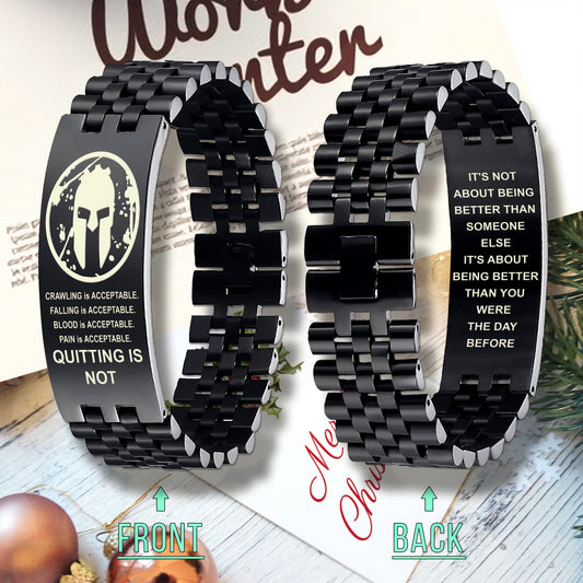 BA3 Quitting Is Not Bracelet - Goku- Vegeta-Dragonball- Viking-Spartan- Soldier