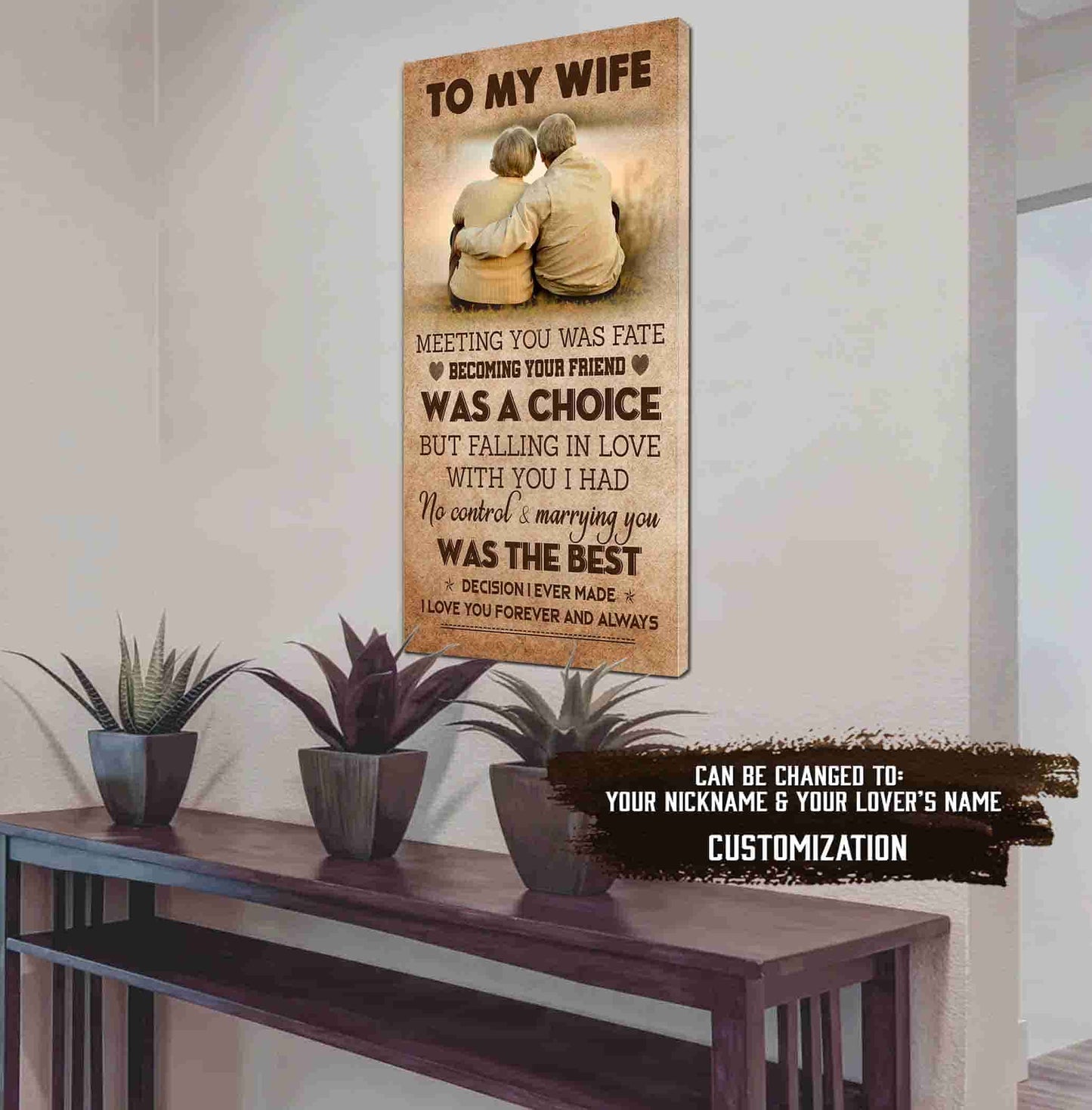 (X9)Carl & Ellie-UP - TO MY WIFE-MEETING YOU WAS FATE - CANVAS POSTER