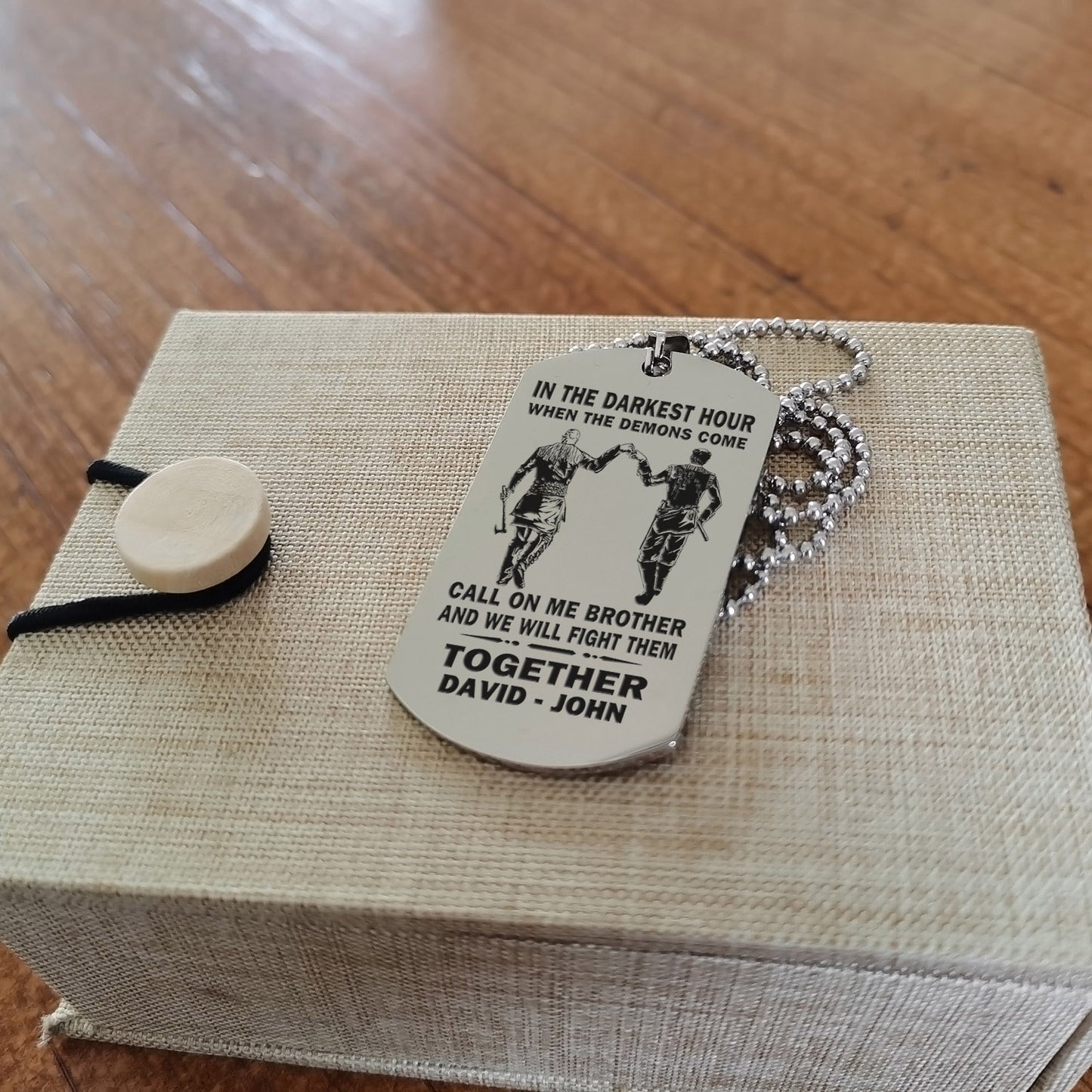 BR1B Call on me Brother - Dragon ball - Goku Vegeta- Soldier - Naruto - Engraved Dog Necklace All Style