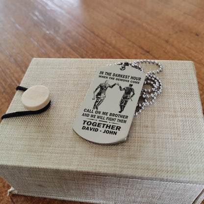 BR1B Call on me Brother - Dragon ball - Goku Vegeta- Soldier - Naruto - Engraved Dog Necklace All Style