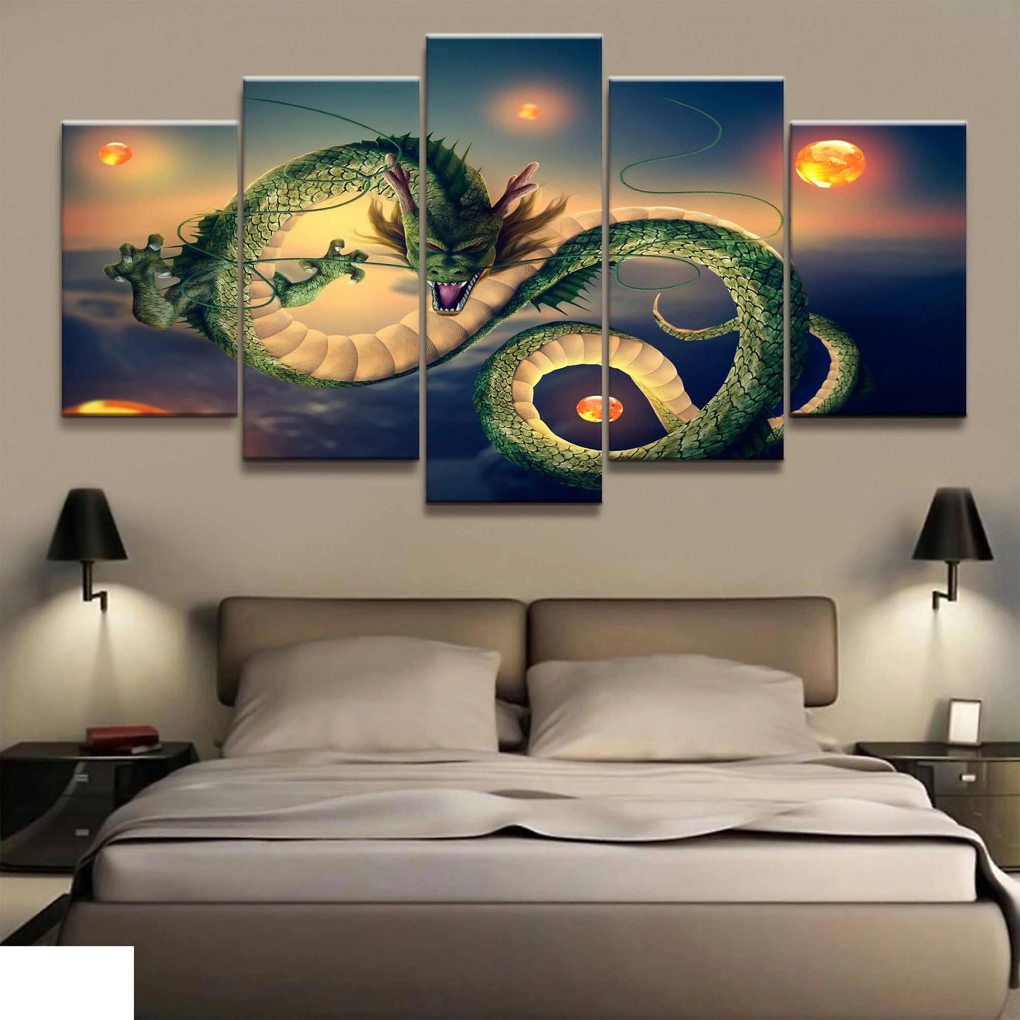 Dragon Ball - 5 Pieces Wall Art - Shenglong - Printed Wall Pictures Home Decor - Dragon Ball Poster - Dragon Ball Canvas