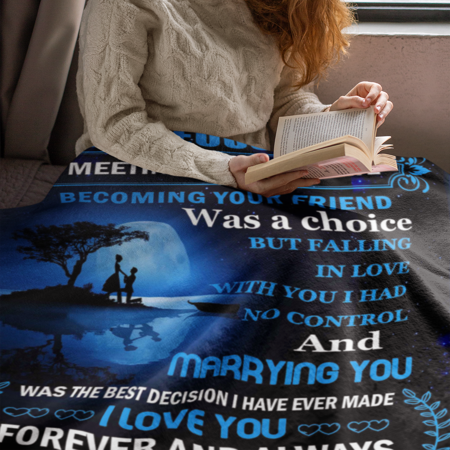 (C2)  - TO MY GORGEOUS WIFE - MEETING YOU WAS FATE-BLANKET- CANVAS - POSTER (Copy)
