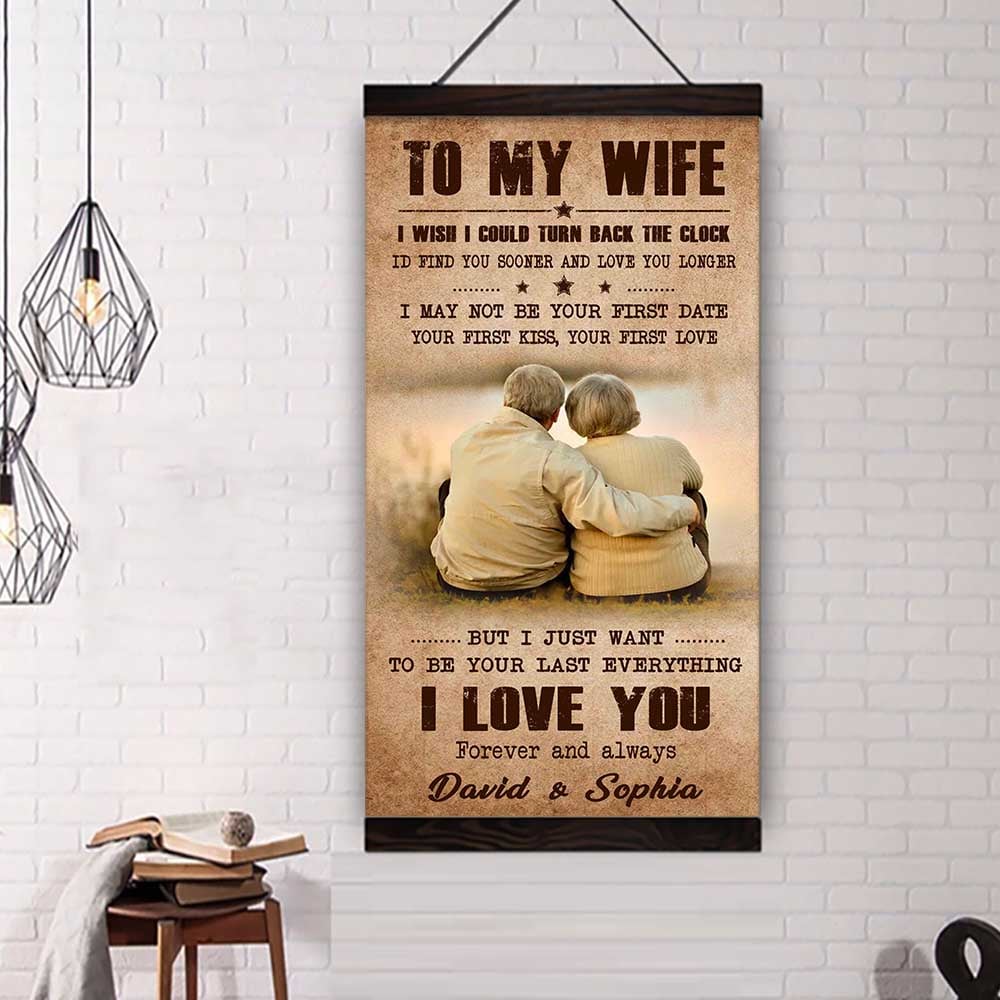 (X20) TO MY WIFE-I WISH COULD TURN ON THE CLOCK-Carl & Ellie-UP - CANVAS POSTER
