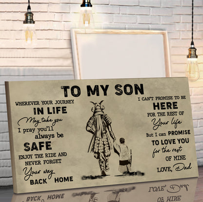 (CV31) TO MY SON- YOUR WAY BACK HOME - DRAGON BALL - GOKU - VIKING - CANVAS POSTER